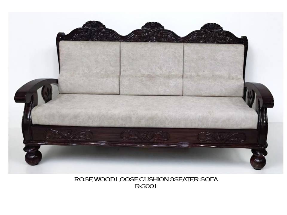 Rosewood Loose Cushion Sofa - 3Seater