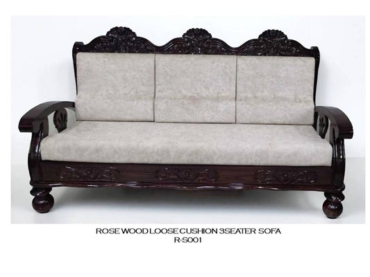 Rosewood Loose Cushion Sofa - 3Seater
