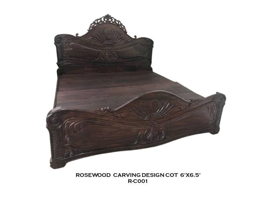 Rosewood Carved Design Cot