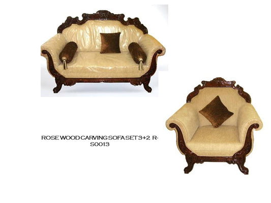 Rosewood Carved Sofa Set - (3+2)