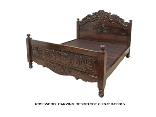 Rosewood Carving Design Cot