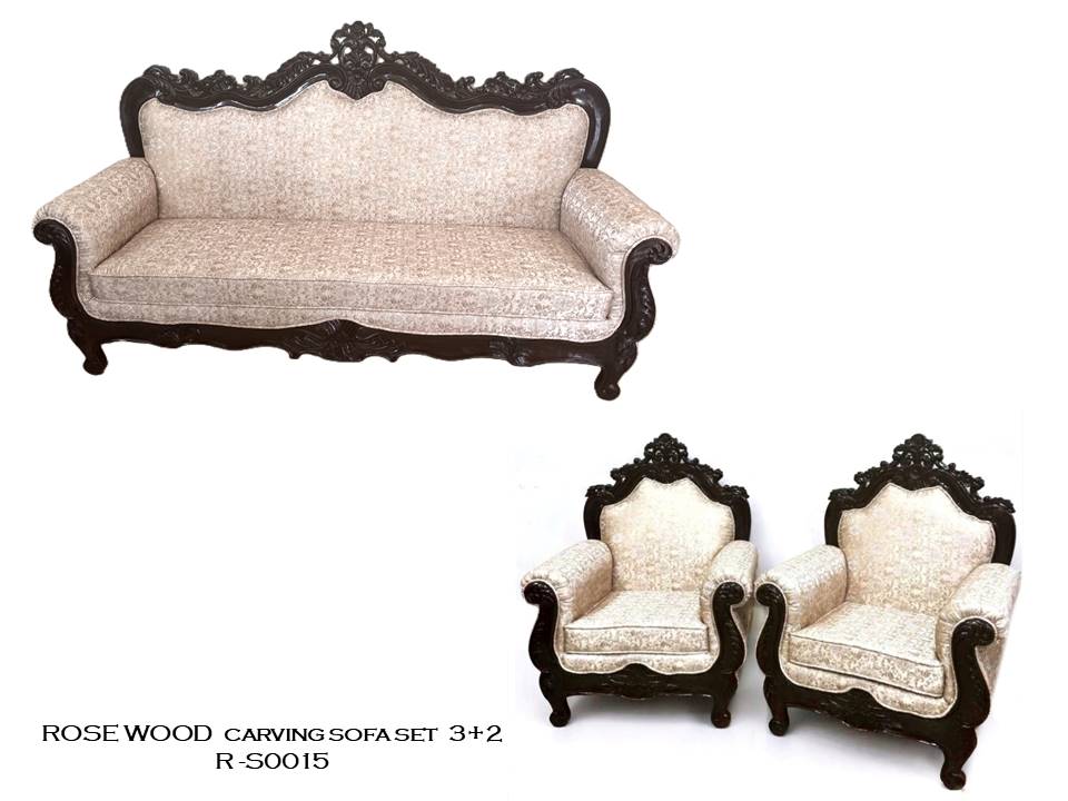 Rosewood Carved Sofa Set - (3+2)