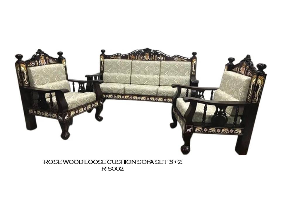 Rosewood Loose Cushion Sofa Set - (3+2)