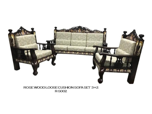 Rosewood Loose Cushion Sofa Set - (3+2)