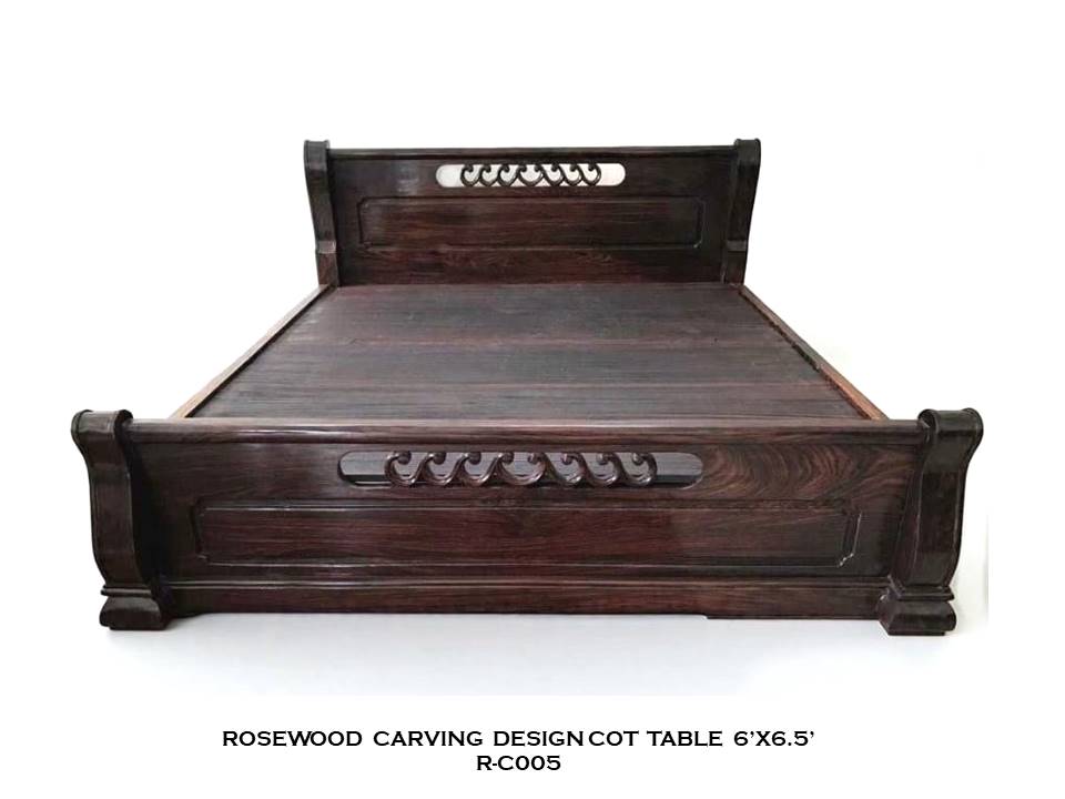Rosewood Carving Design Cot
