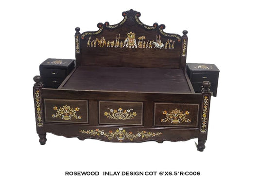 Rosewood Inlay Design Cot