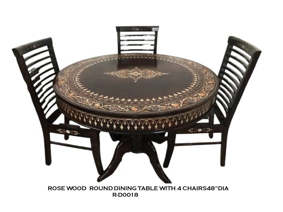 Rosewood Dining Table with 4 Chairs
