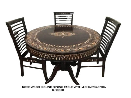 Rosewood Dining Table with 4 Chairs