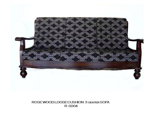 Rosewood Loose Cusion Sofa - 3Seater
