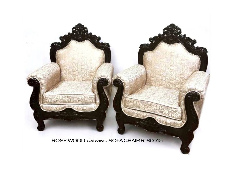 Rosewood Carved Sofa Chairs