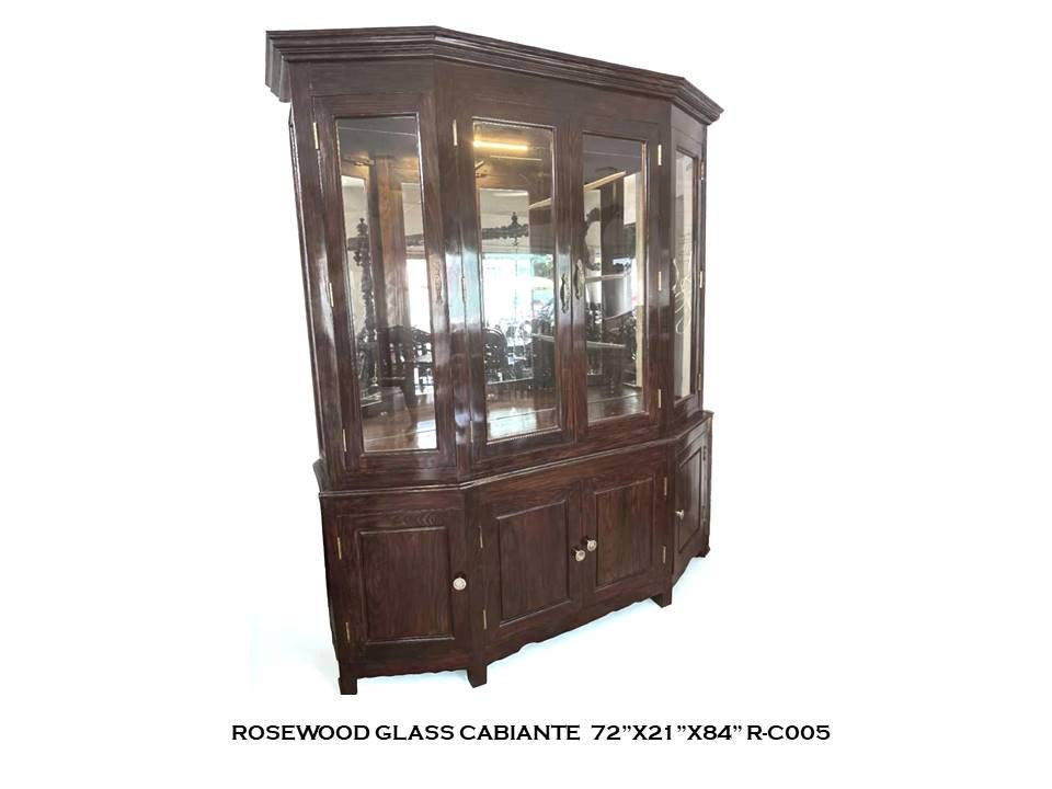 Rosewood Glass Cabinet