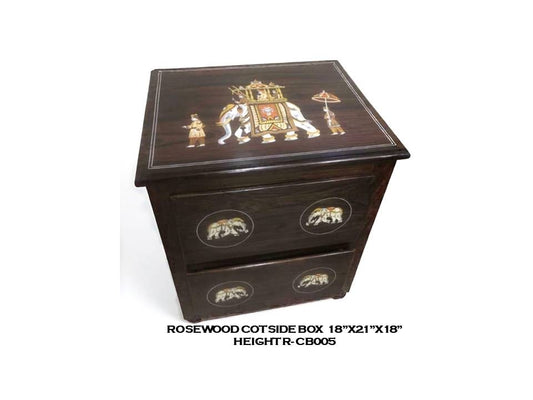 Rosewood Cot Side Box - 03