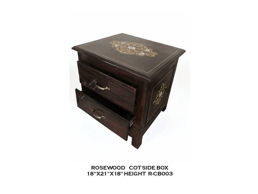 Rosewood Cot Side Box - 04