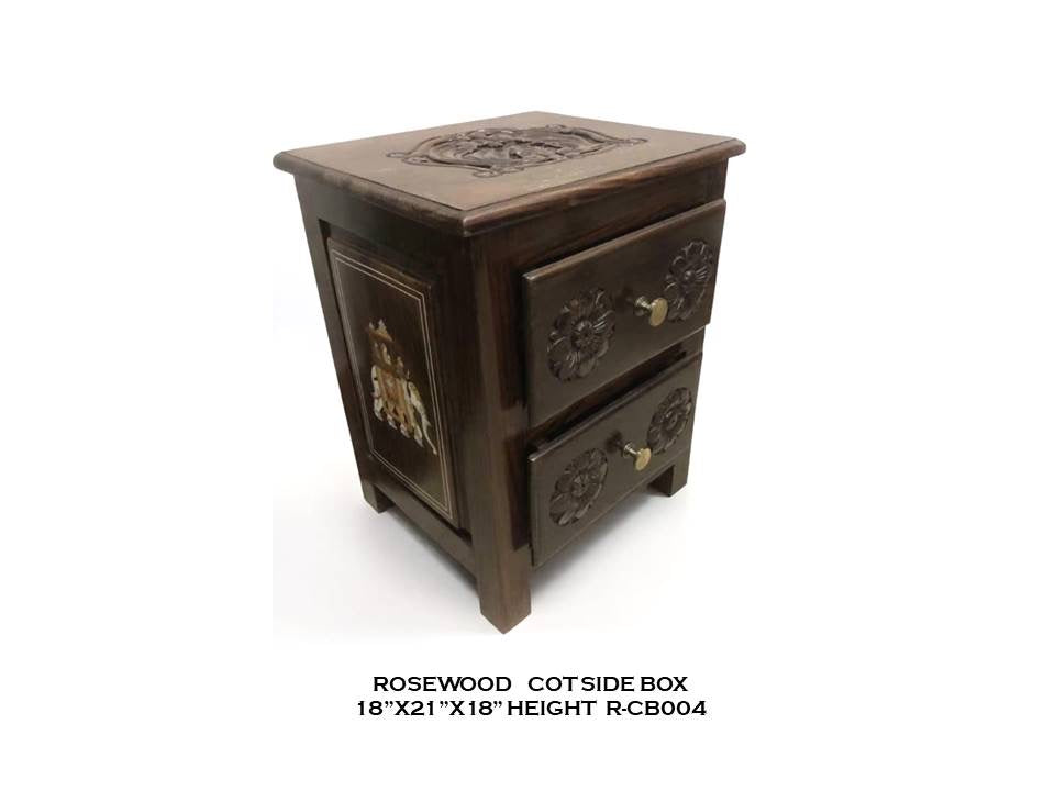 Rosewood Cot Side Box - 05
