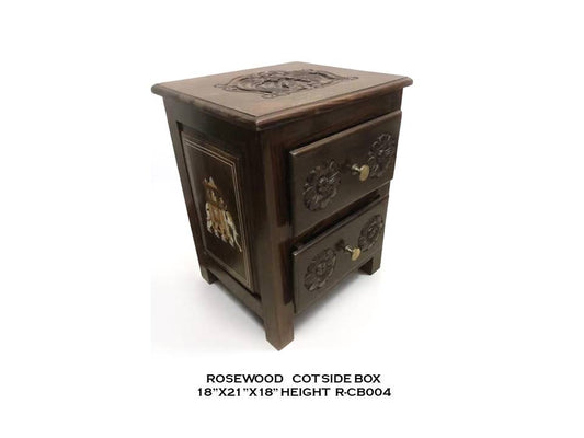 Rosewood Cot Side Box - 05