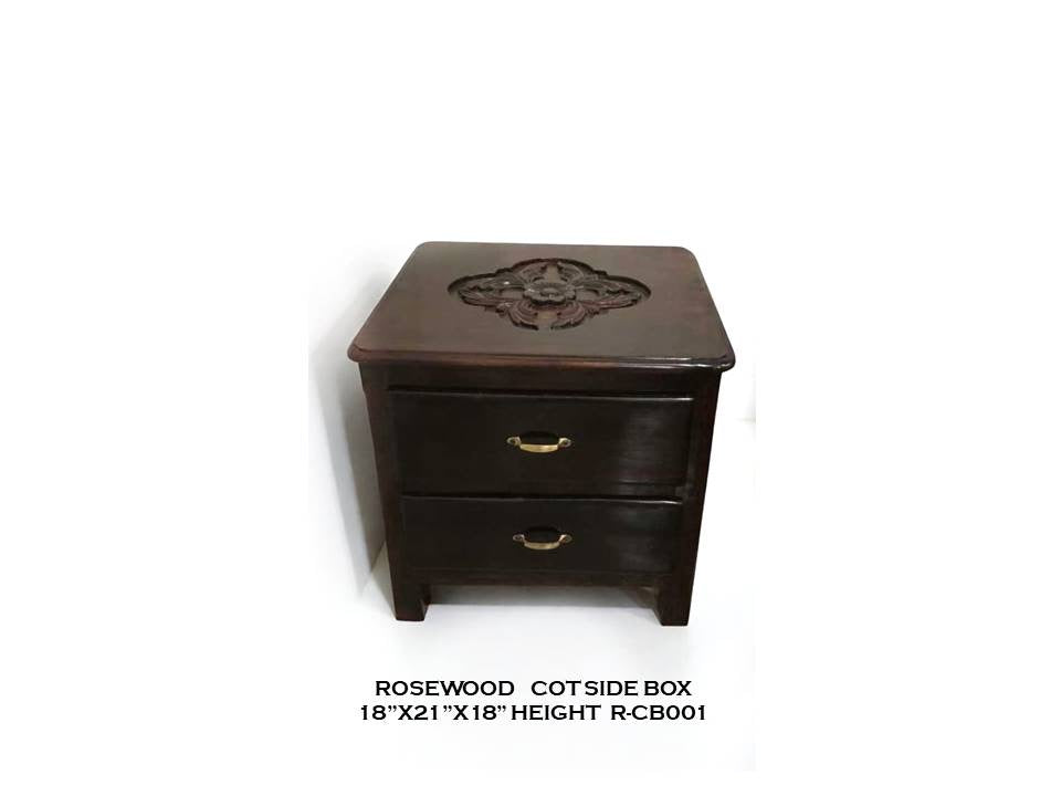 Rosewood Cot Side Box - 06