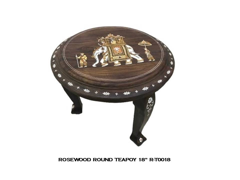 Rosewood Round Teapoy
