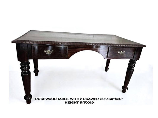 Rosewood Table with 2 Drawers