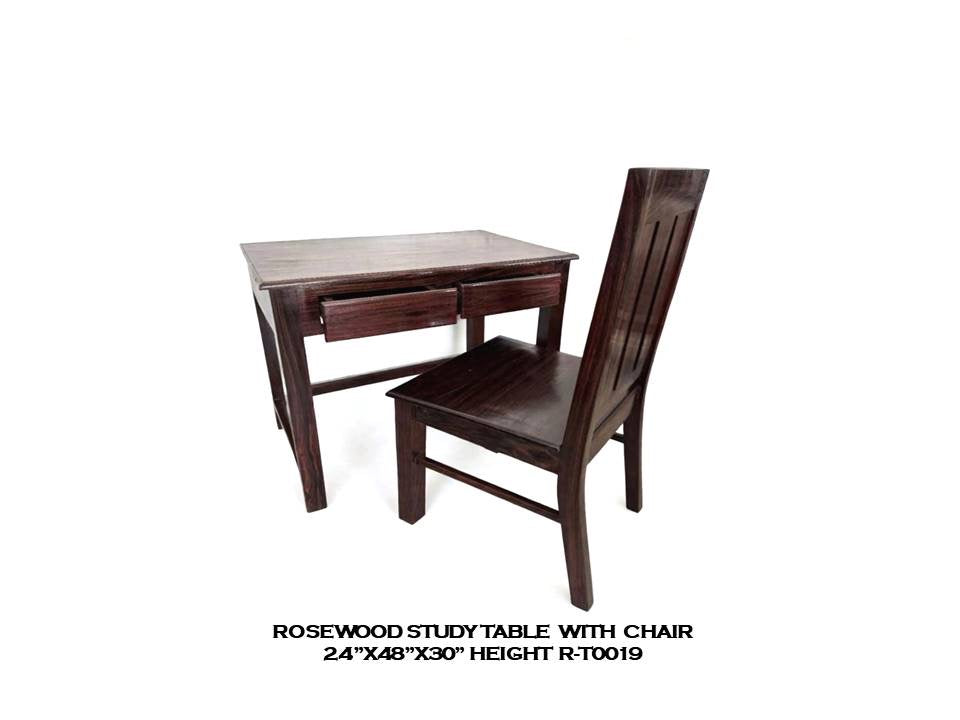 Rosewood Study Table with Chair