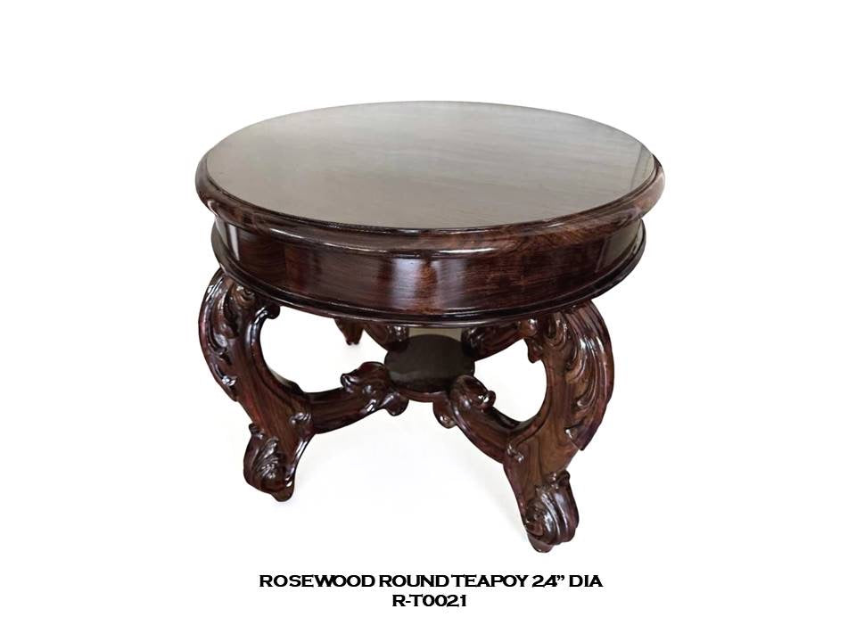 Rosewood Round Teapoy